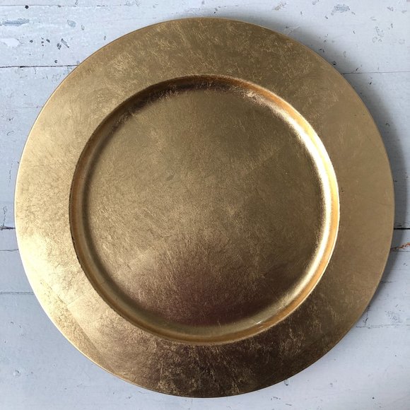 Gold-leaf + Lacquer Plate Charger | Candleholder - Picture 4 of 6